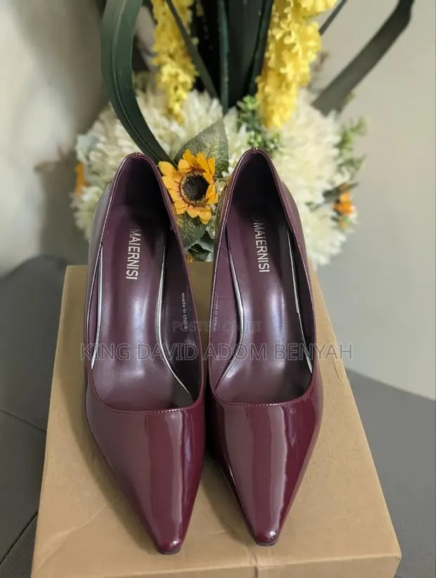 Maiernisi Burgundy Leather Pumps · Photo 1