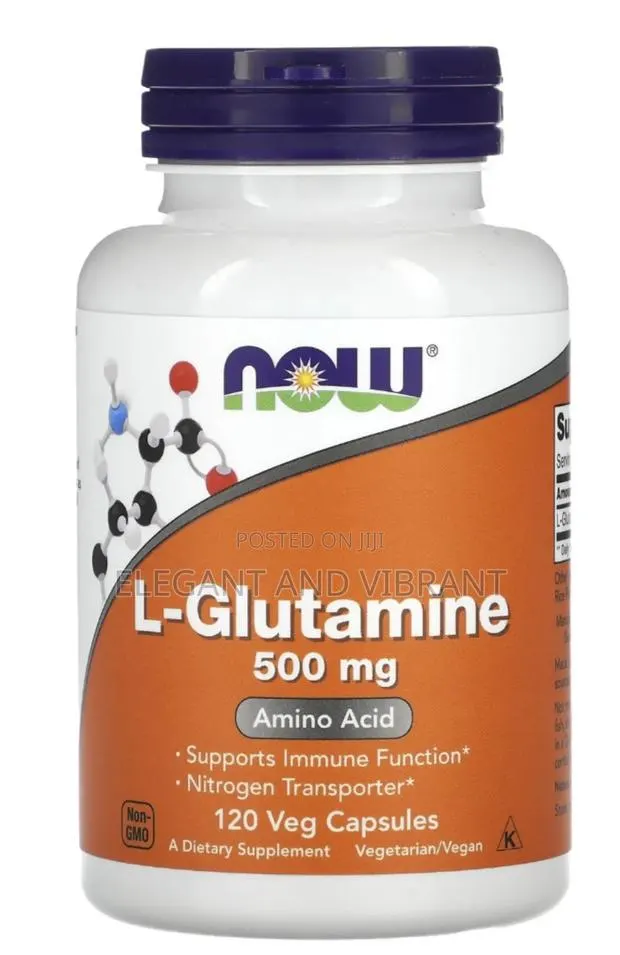L-glutamine 500 Mg 120 Veg Capsules Gmp Quality Assured, Vegan, · Photo 1