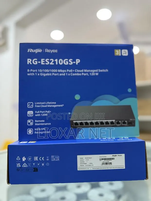 RUIJIE RG-ES210GS-P, 10-Port Gigabit Smart Cloud Managed PoE Switch