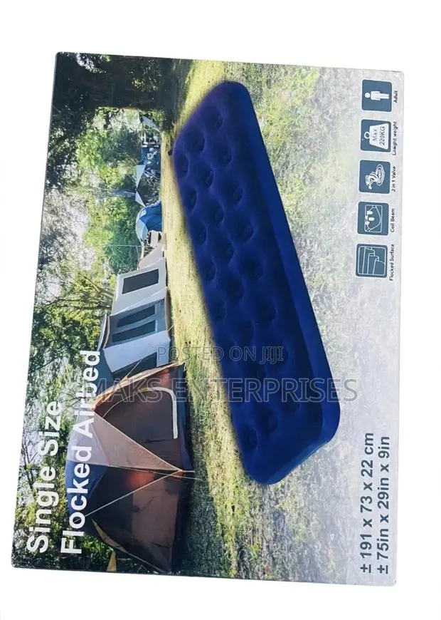 Single Sized Flocked Airbed · Photo 1