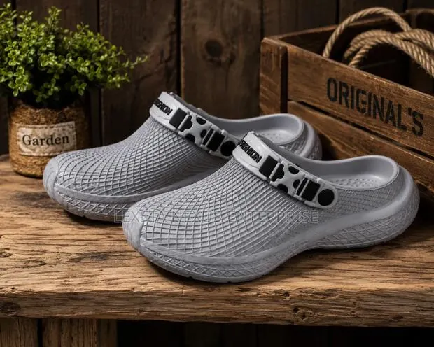 Comfortable Grey Crocs · Photo 1