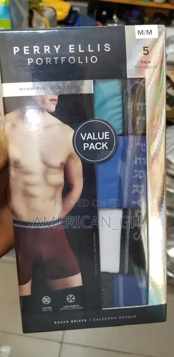 Perry Ellis Boxer Briefs, 5 Pack (M) · Photo 1