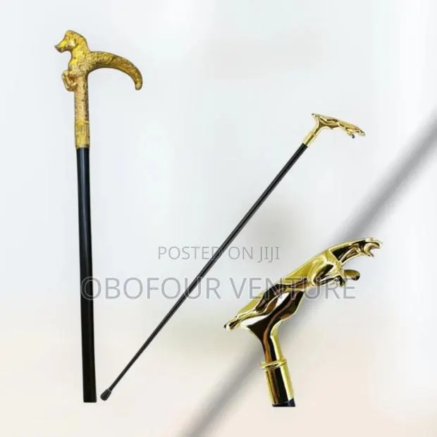 Golden Jaguar Head Walking Stick With Sword Inside for All Occasions. · Photo 1
