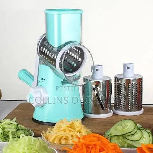 Tabletop Drum Grater (Vegetable Cutter/Slicer/Shredder) - Blue · Photo 1