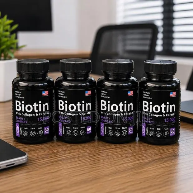 Biotin Collagen and Keratin for Beard Growth,Hair and Skin Beauty. · Photo 1