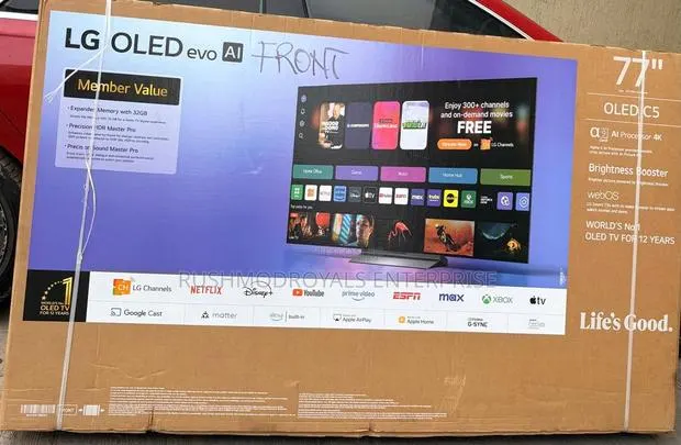 LG 77 Inches of Self-Lit OLED Evo Pixels AI Processor Intelligence · Photo 1