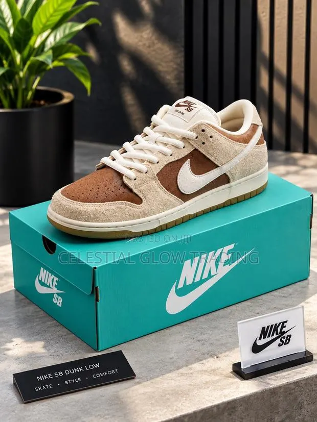 Nike SB Dunk Low Brown & Cream Sneakers for Men & Women | Brand New