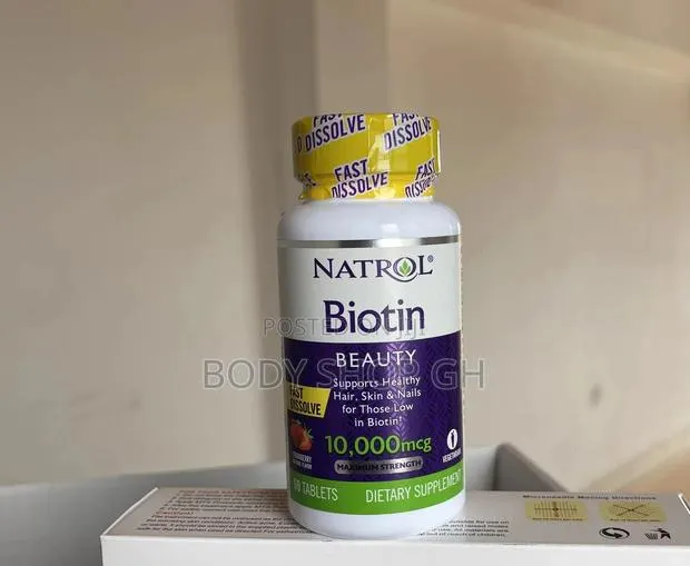 Natrol Biotin-10,000mcg /60 Tabs for Hair and Beard Growth · Photo 1