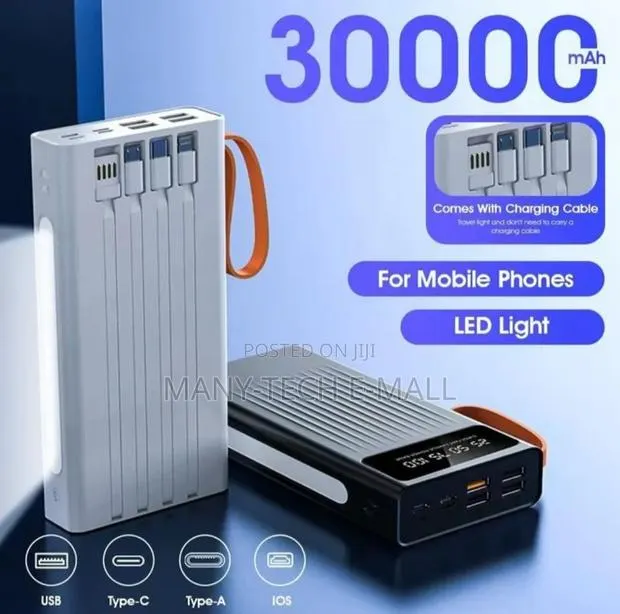 30,000 Mah Super Fast Charge Power Bank.