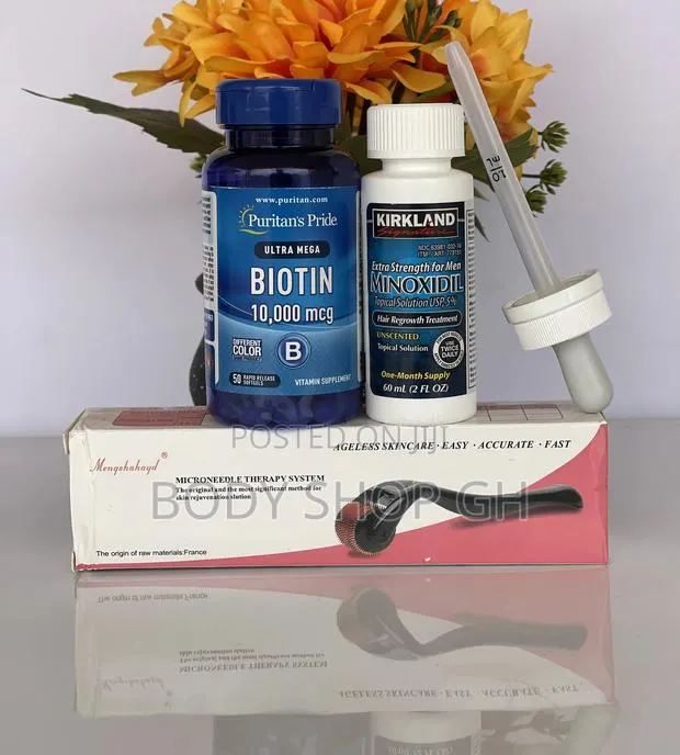 Biotin + Kirkland Minoxidil + Derma Roller for Hairline Grow · Photo 1