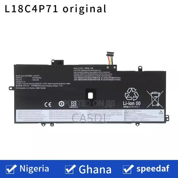 L18c4p71 Lenovo Notebook Battery L18m4p72 L18l4p71 02dl006 · Photo 1