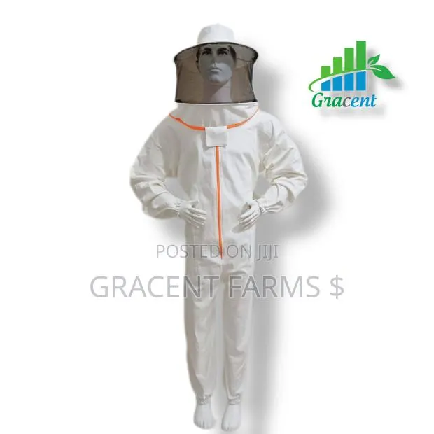 2-Zipper Off-White Cowboy Style Beekeepers' Jumpsuit · Photo 1