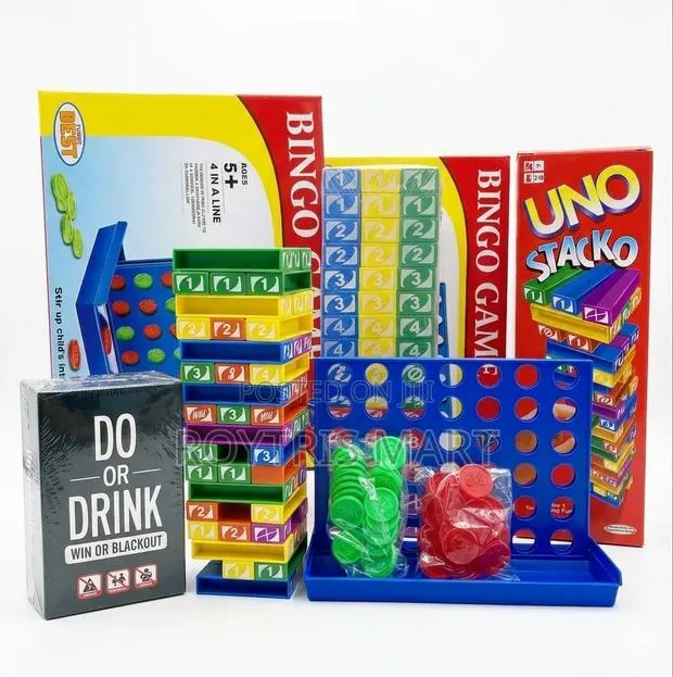 Connect 4, Do or Drink and Jenga Uno Stacko Game · Photo 1