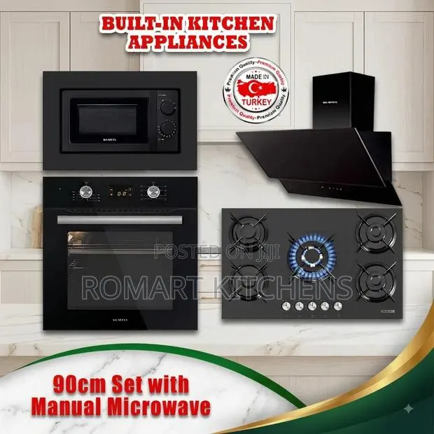 Luxell 90cm Inbuilt Burner Set. Oven, Hob, Extractor and Microwave · Photo 1
