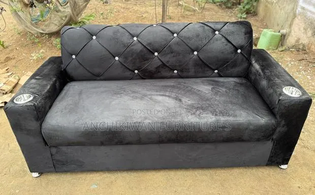 3 in 1 Sofa Leather Black/Fabric Black (Delivery Before Payment) · Photo 1