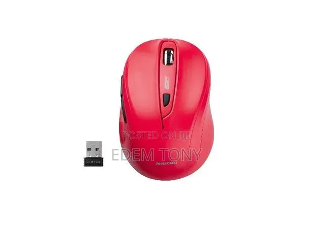 SILVERCREST Wireless Mouse With Nano USB Receiver, Red · Photo 1