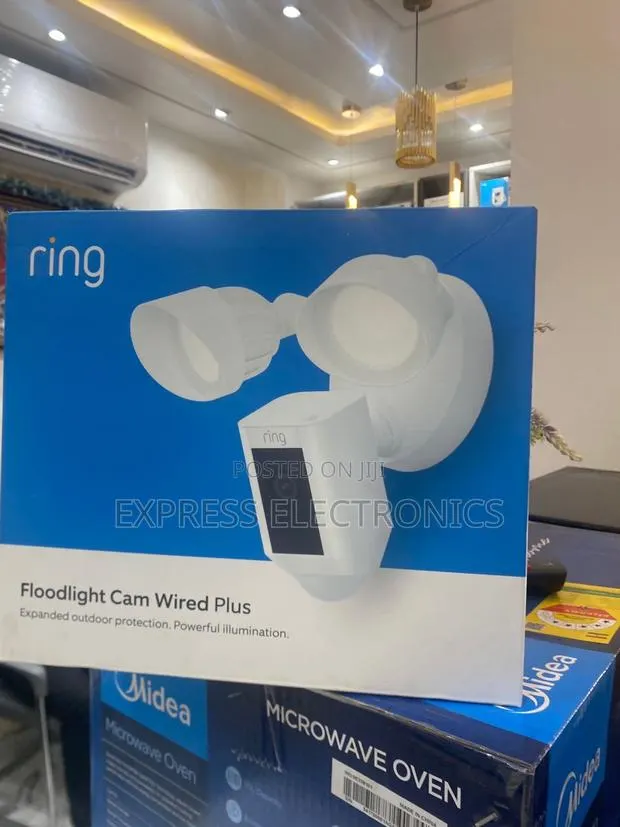 Spectacular Performance Ring Outdoor Flood Light Cam Wired White · Photo 1