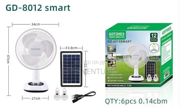 Solar Rechargeable Fan · Photo 1