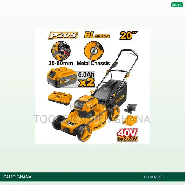 Lithiumion Lawn Mower 40v With 2 Batteries - Lmli20202 · Photo 1