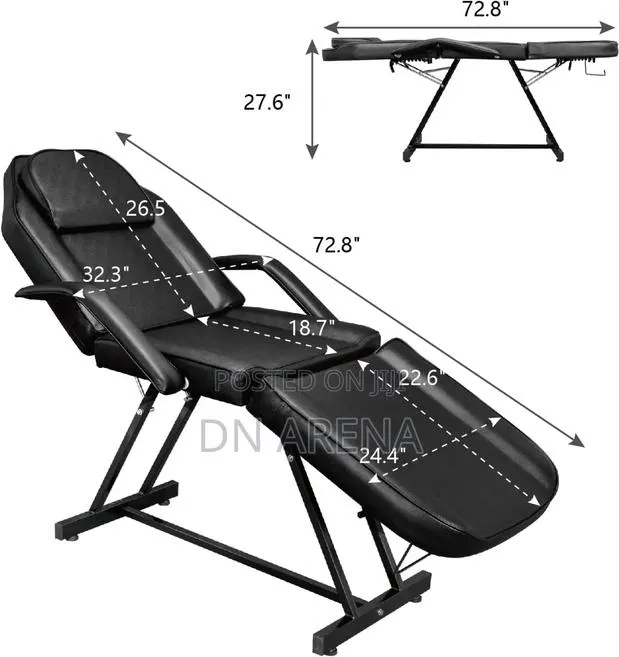 Multi-Purpose Facial Bed Chair Barber Spa Salon With Stool · Photo 3
