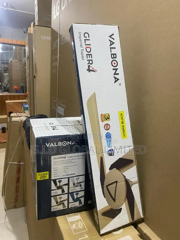 Valbona Ceiling Fan Gilder -Original Hybrid Black · Photo 1