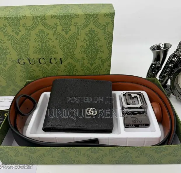 Genuine Leather Reversible Belt With Wallet Set · Photo 1