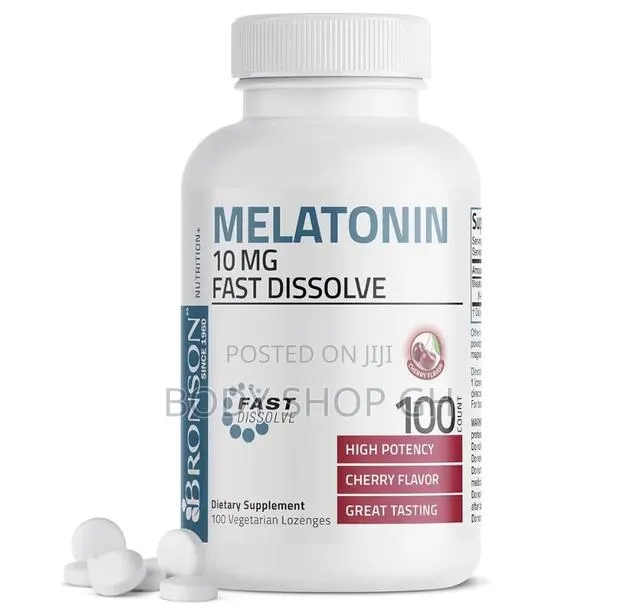 Bronson Melatonin 10mg Fast Dissolve Cherry Flavored Tablets · Photo 1
