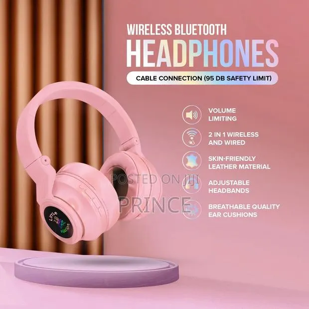 JST - 31 Pink Stereo Headphones / · Photo 1
