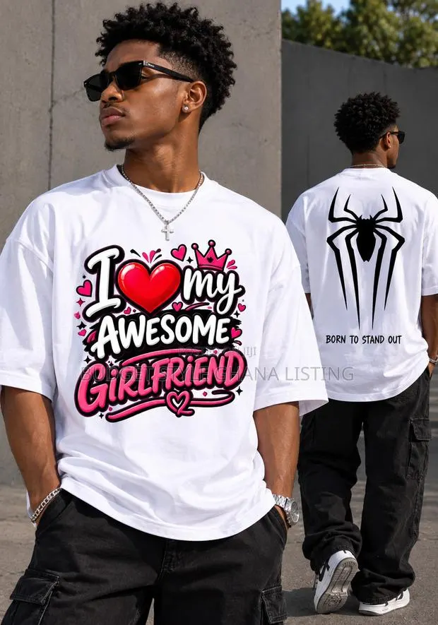 Couple T-Shirt - White Normal Fit Couple Shirt - Brand New 100% Cotton · Photo 1