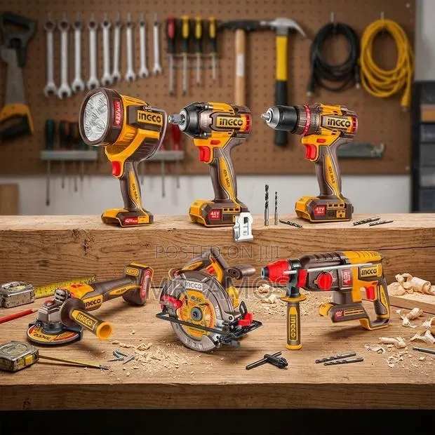 6 in 1 Cordless Tools Combo Kit With 2 42V Batteries -COSLI260496 · Photo 1