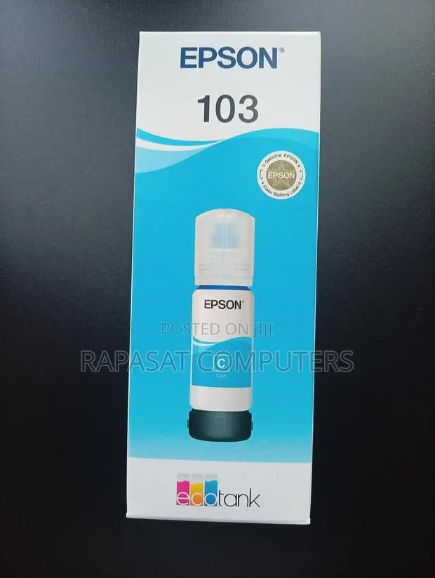 Epson 103 Cyan Ink Bottle · Photo 1