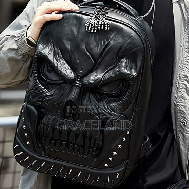 This Is Original Heavyweight Pure Leather Skull Backpack · Photo 1