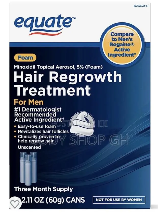 Equate Minoxidil Foam Hairline + Baldness + Beard Treatment · Photo 1