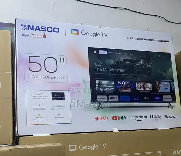 New Nasco 50" Google Smart HDR Led Tv (Nas-J50fbfl-G) - Black · Photo 1