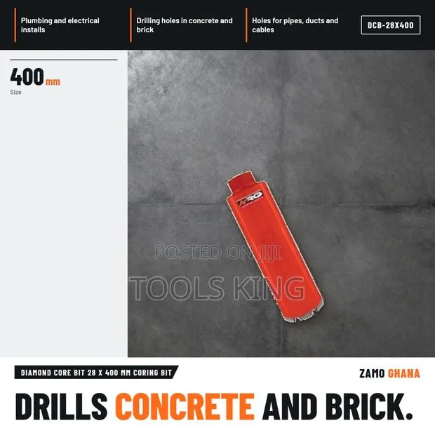 Diamond Core Bit 28 X 400 Mm Coring Bit - DCB-28X400 · Photo 1