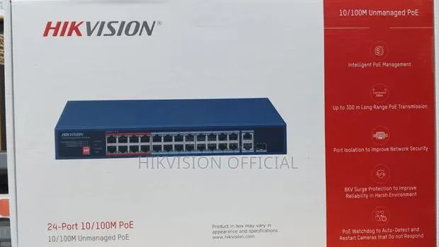Ds-3e0326p-e/M==24 Port Fast Ethernet Unmanaged Poe Switch · Photo 1