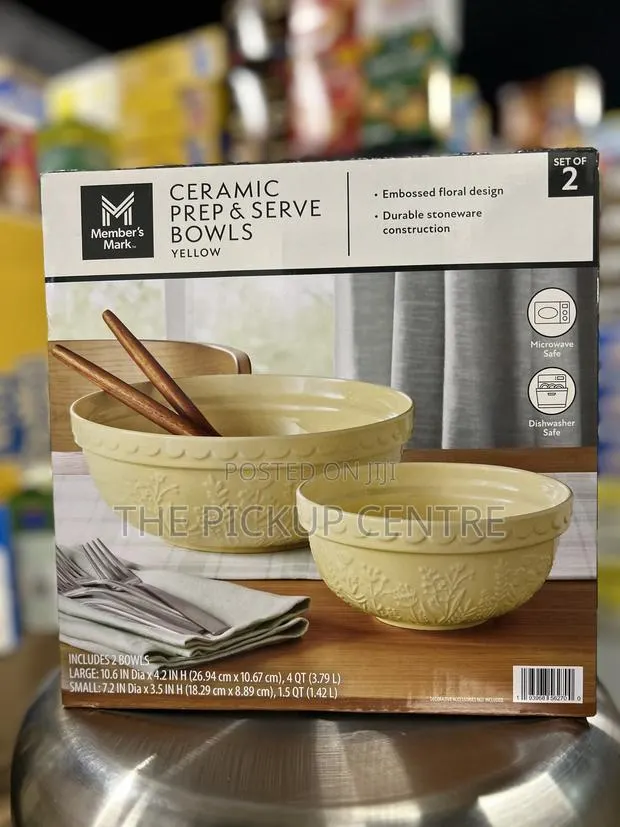 Member's Mark 2-Piece Floral Ceramic Prep and Serve Bowls · Photo 1