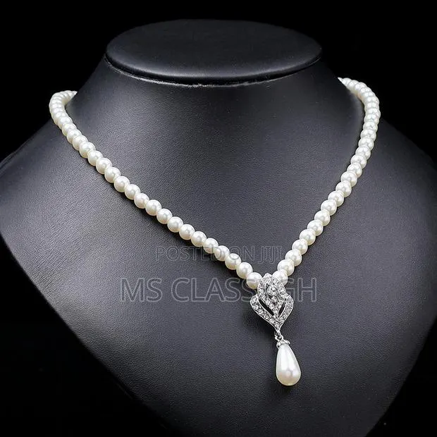 Crystal Imitation Pearl Wedding Necklace Earring Bridal Eleg · Photo 1