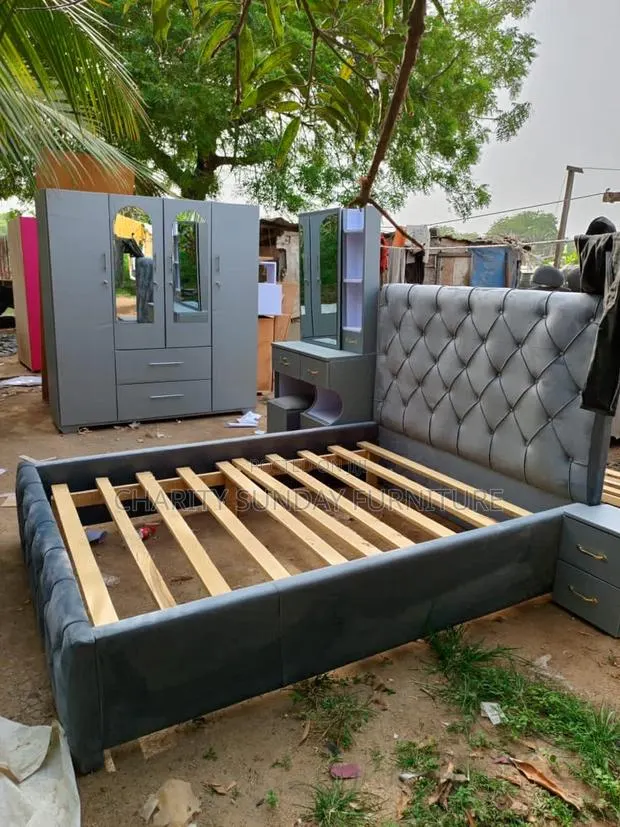 BEDROOM SET(bedframe,Dresser, 4in One Wardrobe) · Photo 1