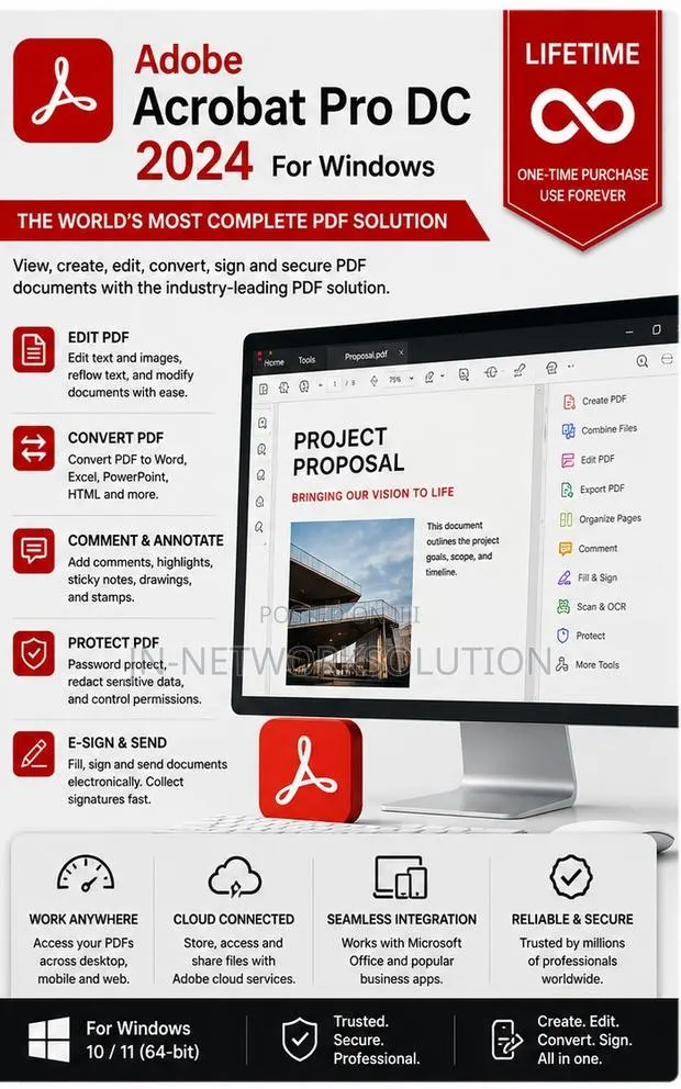 Adobe Acrobat Pro DC 2024 for Windows (Lifetime) · Photo 1