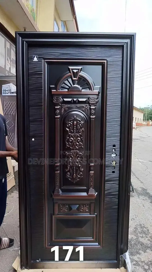 High Quality Anti Rust Splendor Security Single Golden and Black Door · Photo 1