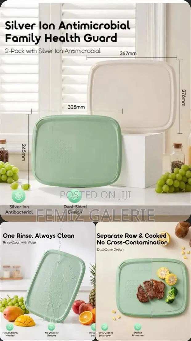 Oraimo MultiCut Duo Dual-Sided Antibacterial Cutting Board Set · Photo 2