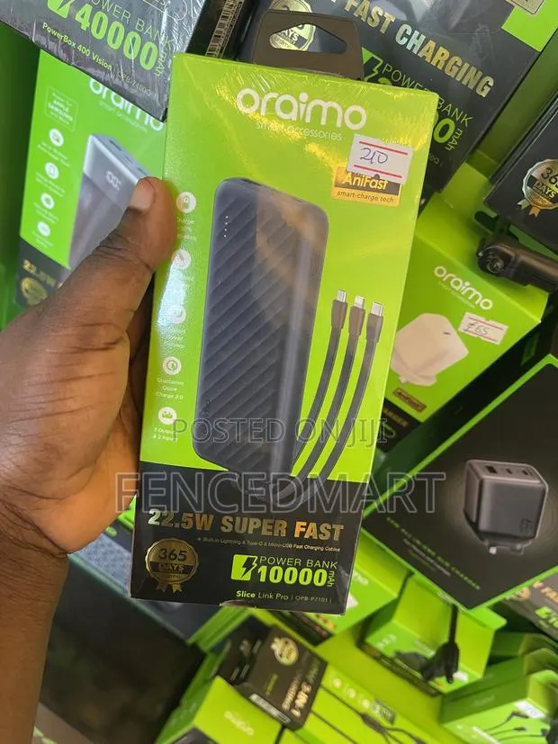 Oraimo Slice Link Pro 10000mAh Power Bank – 22.5W Super Fast Charging · Photo 1