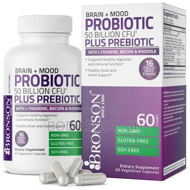 Probiotic 50 Billion Cfu + Prebiotic With L-Theanine, Bacopa, Rhodiola · Photo 1