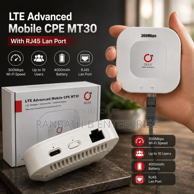 OLAX MT30 – 300Mbps Portable WiFi Router | RJ45 LAN · Photo 1