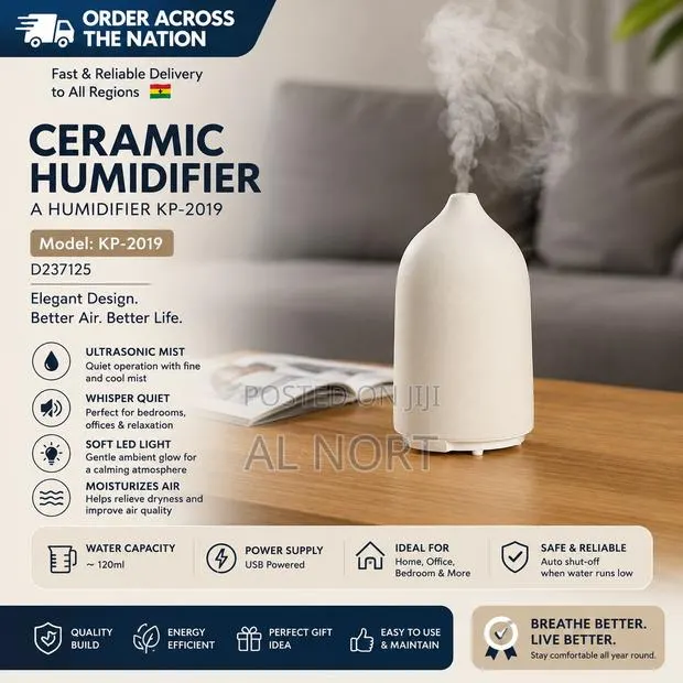Ceramic Air Humidifier – KP-2019 – White · Photo 1