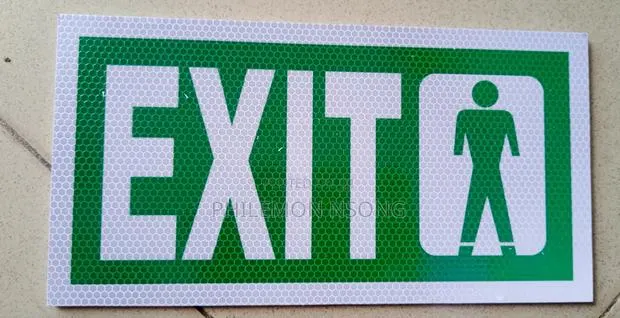 Fire Exit Sign (Reflective). · Photo 1