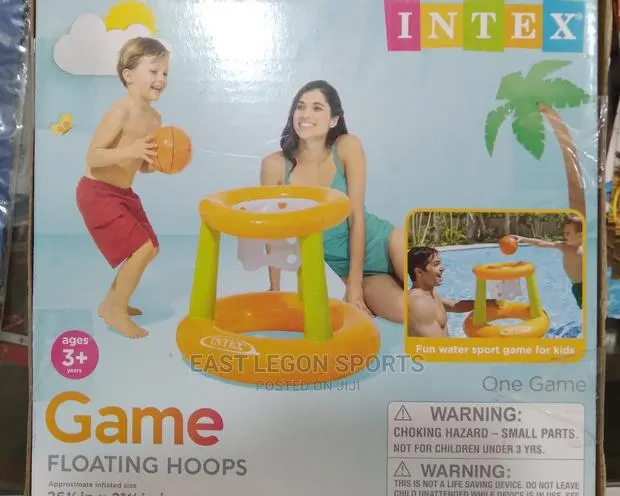 Intex Swimming Floating Hoops for Kids With 1 Basketball · Photo 1