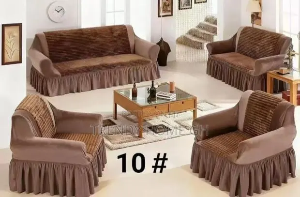 4-Seater Fluffy Sofa Cover Rabbit Fur Feel Super Soft · Photo 1