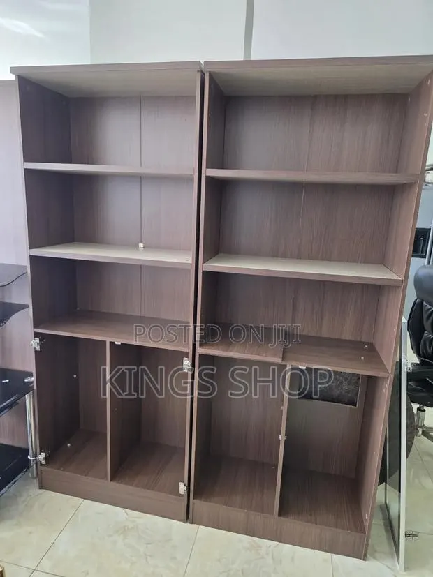 Slightly Used Wood Cabinet Bookshelves · Photo 1